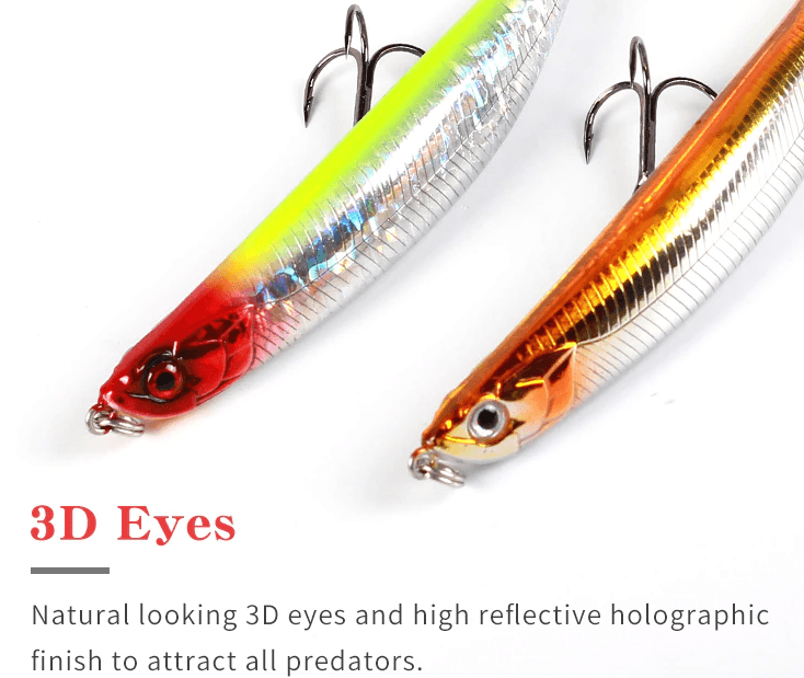 Lure Minnow Fish Bait Sinking Lutac Minnow Fishing Lure 3D Eyes